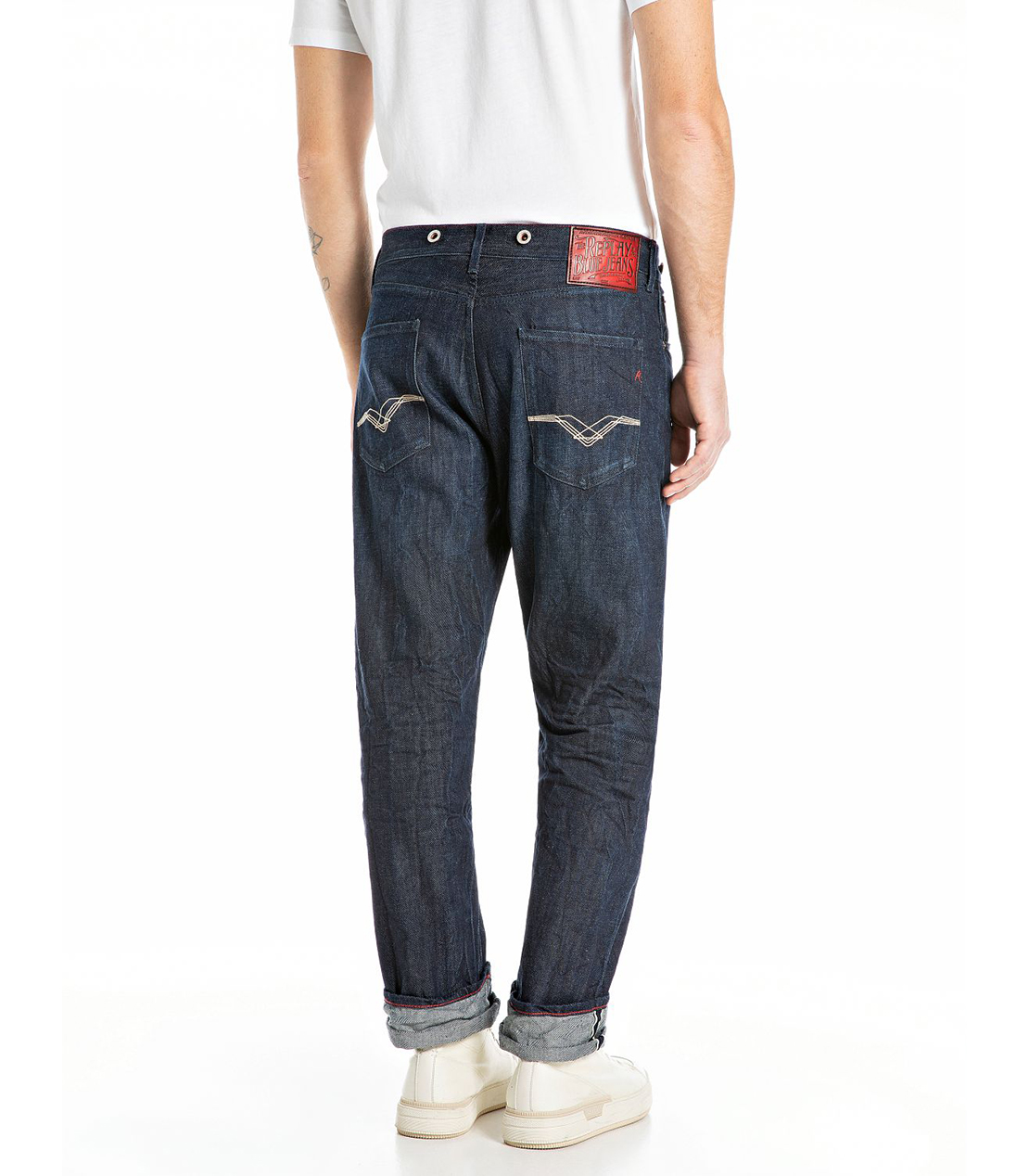 リラックステーパードLUIYS セルビッジインディゴデニム 詳細画像 ダークブルー 2